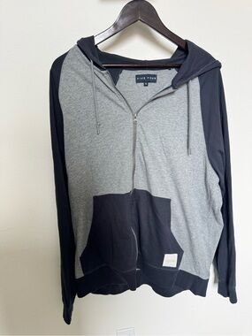 Five Four Gray and Black Two-Tone Zip Hoodie